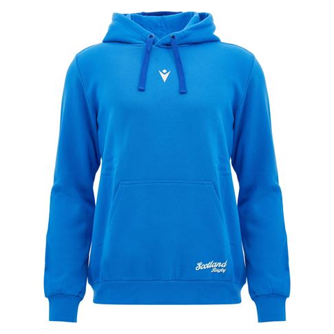Scotland Mens Leisure Cotton Hoodie 26/27 Blue White and Green - Front View