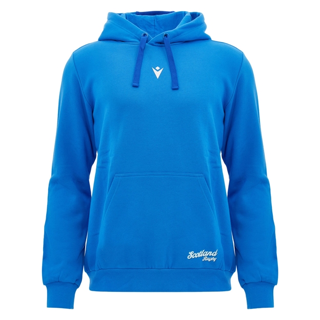 Scotland Mens Leisure Cotton Hoodie 26/27 Blue White and Green - Front View