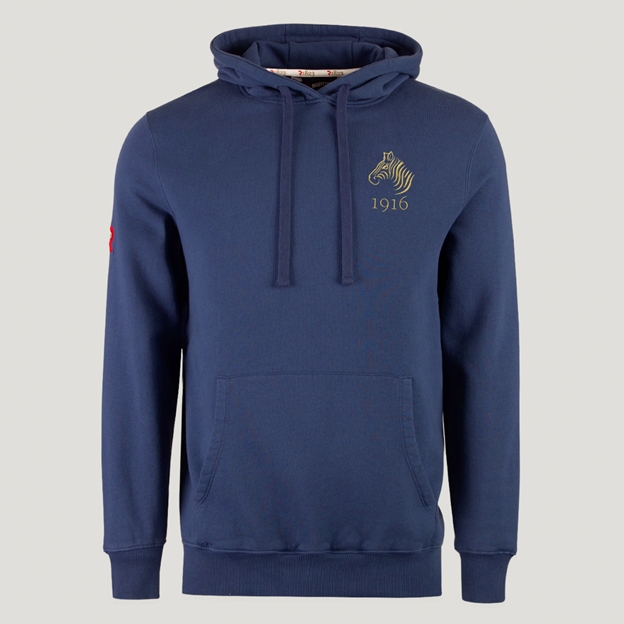 Namibia 1916 Adults Cotton Hoodie Petrol Blue - Front View