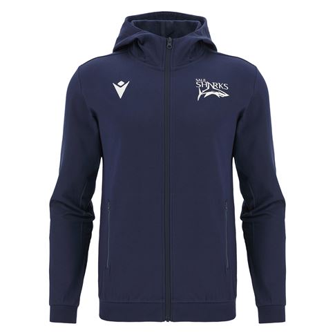 Sale Sharks Mens Cotton Hoodie 25/26 Navy - Front