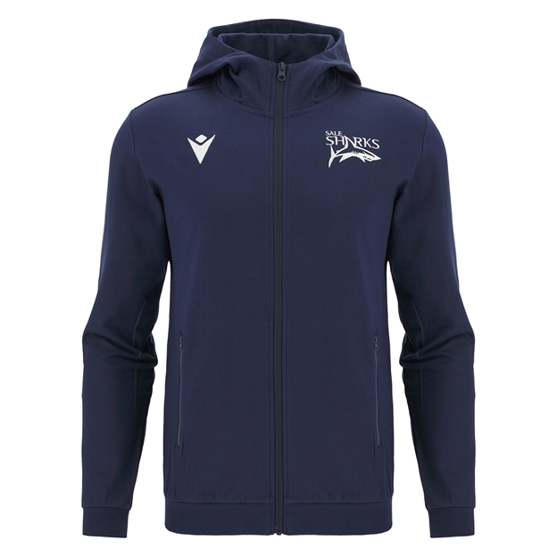 Sale Sharks Mens Cotton Hoodie 25/26 Navy - Front