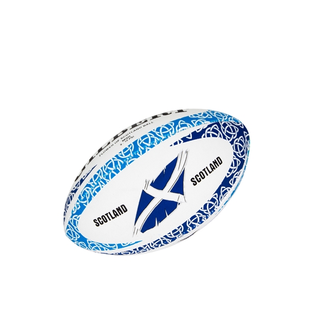 Gilbert Scotland ‘Flower of Scotland’ Anthem Midi Rugby Ball - Front