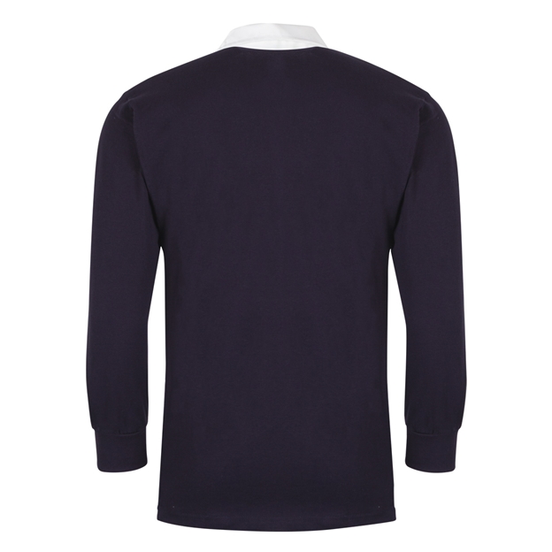 Scotland Adults Classic XV Rugby Shirt Long Sleeve Navy - Back