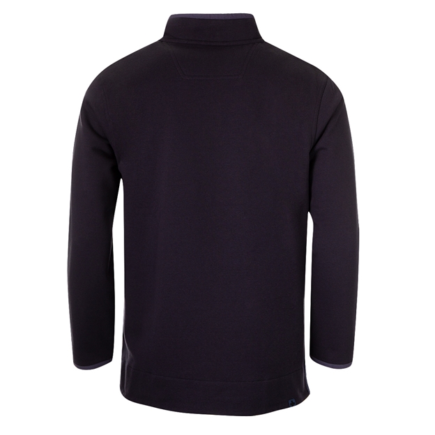 Scotland Mens Classic 1/4 Zip Sweatshirt Navy - Back