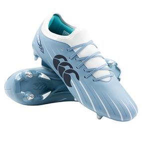 Canterbury Adults Speed Falcon 2.0 Team Soft Ground Rugby Boots Mountain Spring Blue - Front View