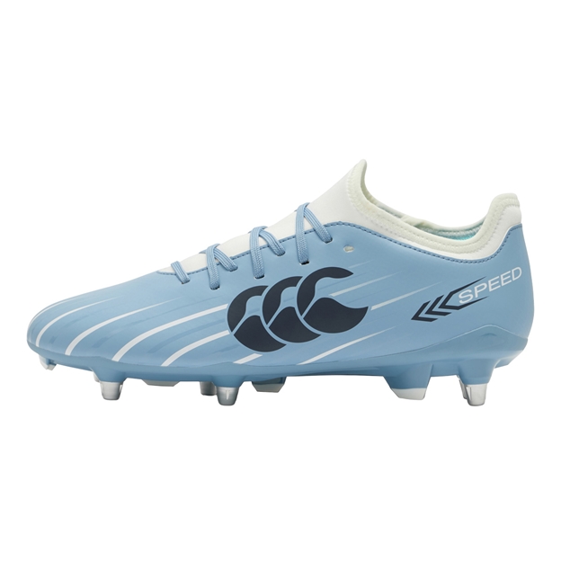 Canterbury Adults Speed Falcon 2.0 Team Soft Ground Rugby Boots Mountain Spring Grey - Outstep View