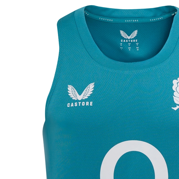 England Mens Performance Singlet 25-26 Reflecting Pond - Castore