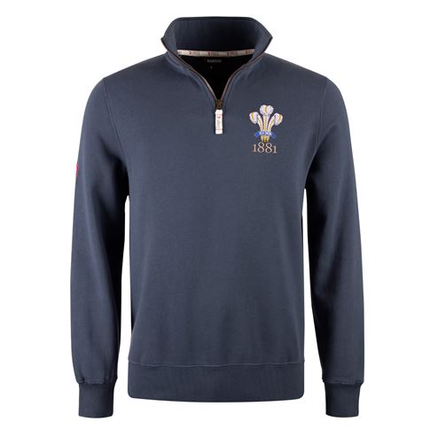 R1823 Wales 1881 Quarter Zip Top – Petrol Blue