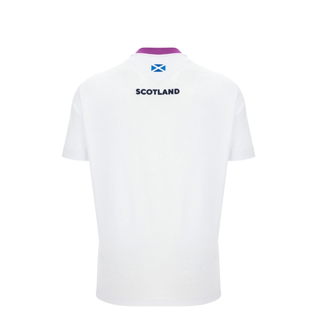 Scotland Junior Athleisure Cotton T-Shirt 25/26 White - Back
