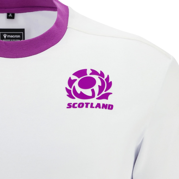 Scotland Junior Athleisure Cotton T-Shirt 25/26 White - Scotland Thistle