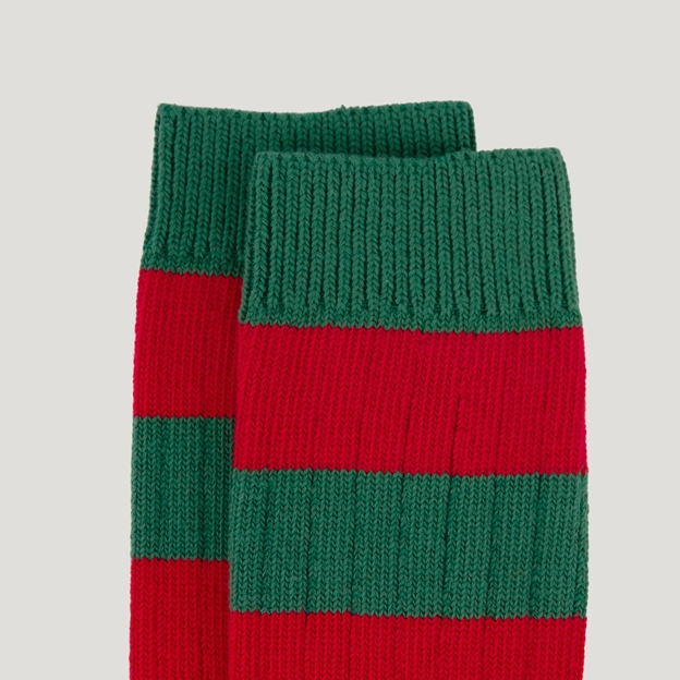 Classic Striped Socks - Green/Red