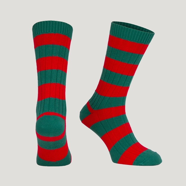 Classic Striped Socks - Green/Red