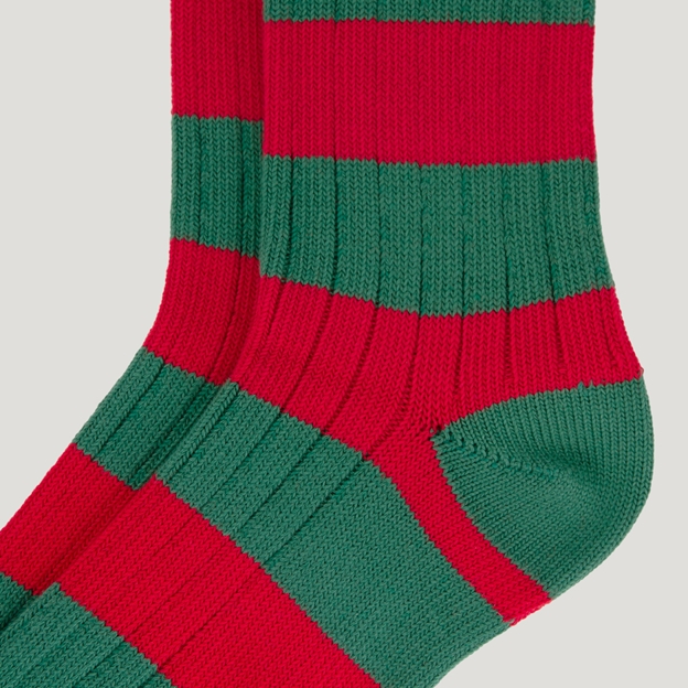 Classic Striped Socks - Green/Red