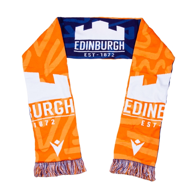 Edinburgh Double Layer Scarf 26/27 - Navy/Orange/White