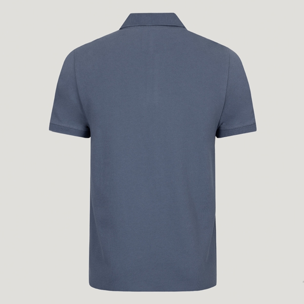 Samoa 1924 Heritage Pure Cotton Polo Petrol Blue - Back View