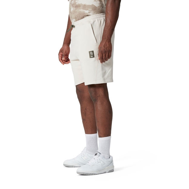 British and Irish Lions Outback Mens Fleece Shorts - Natural - Model Side
