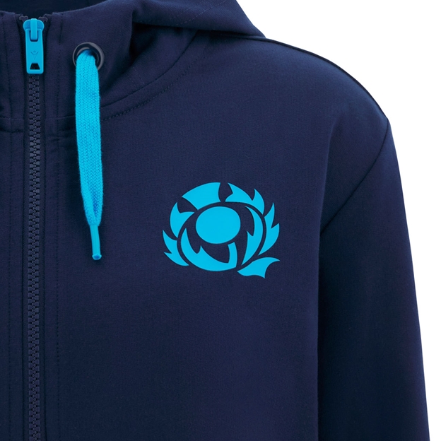 Scotland Womens Leisure Hoodie 25/26 Navy - Scotland Thistle Printed