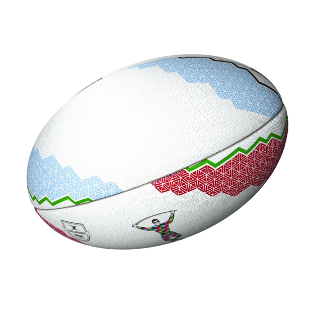 Gilbert Harlequins Supporters Rugby Ball - Back