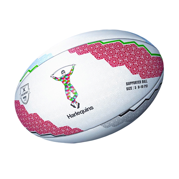 Gilbert Harlequins Supporters Rugby Ball - Front