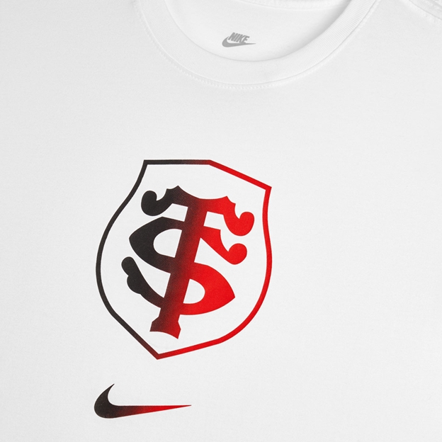 Stade Toulousain Kids T-Shirt 26/27 White - Club Crest Close-up