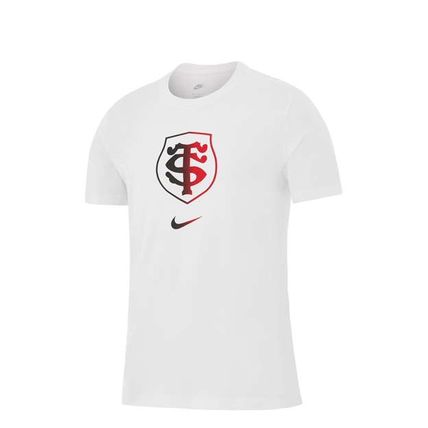 Stade Toulousain Kids T-Shirt 26/27 White - Front View