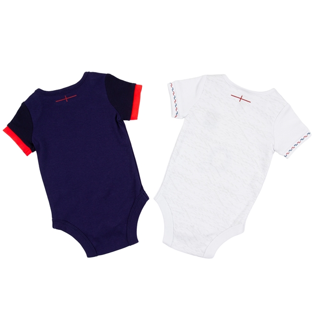 England Baby Home & Away Kit Pack Bodysuits 26/27 - Back View