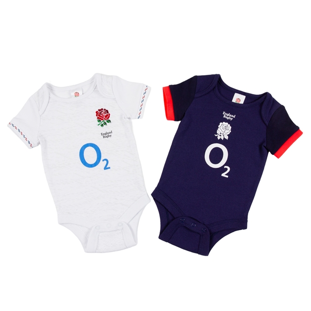 England Baby Home & Away Kit Pack Bodysuits 26/27 - Front View