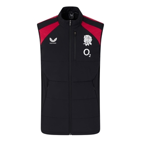 England Adults Performance Lightweight Gilet 26/27 Castore Black - Front View