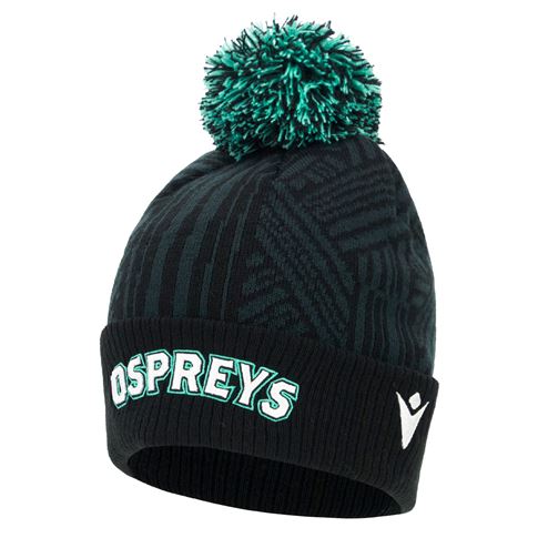 Ospreys Pom Pom Beanie Hat 25/26 Black - Front
