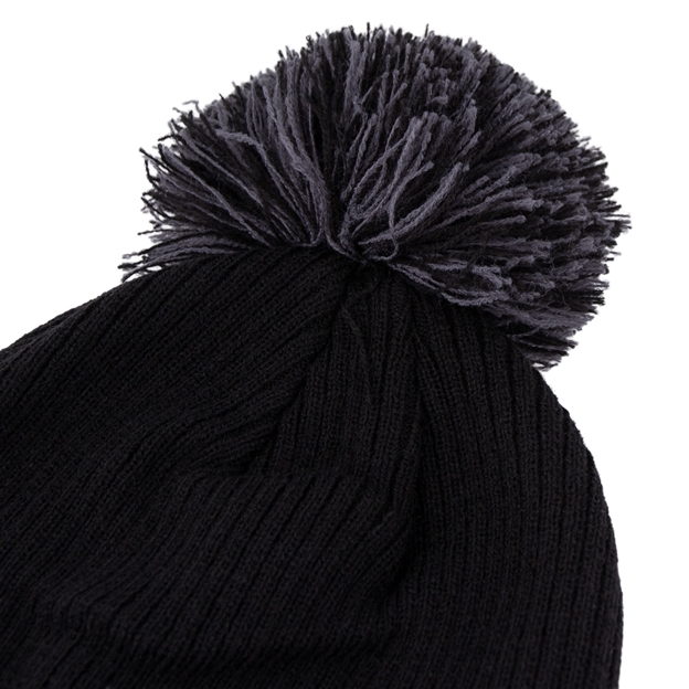 Barbarians Adults Pom Pom Beanie 26/27 Black - Pom Pom Close-up