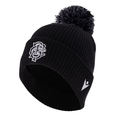 Barbarians Adults Pom Pom Beanie 26/27 Black - Front View