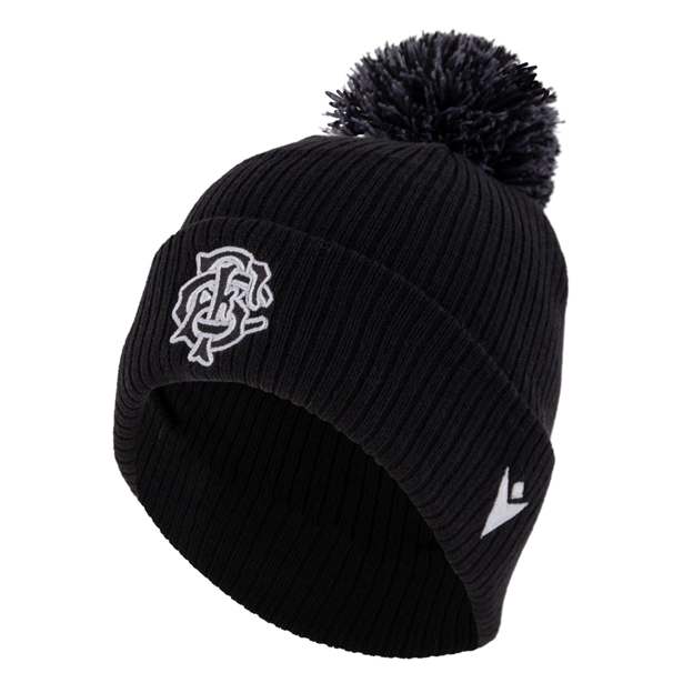 Barbarians Adults Pom Pom Beanie 26/27 Black - Front View