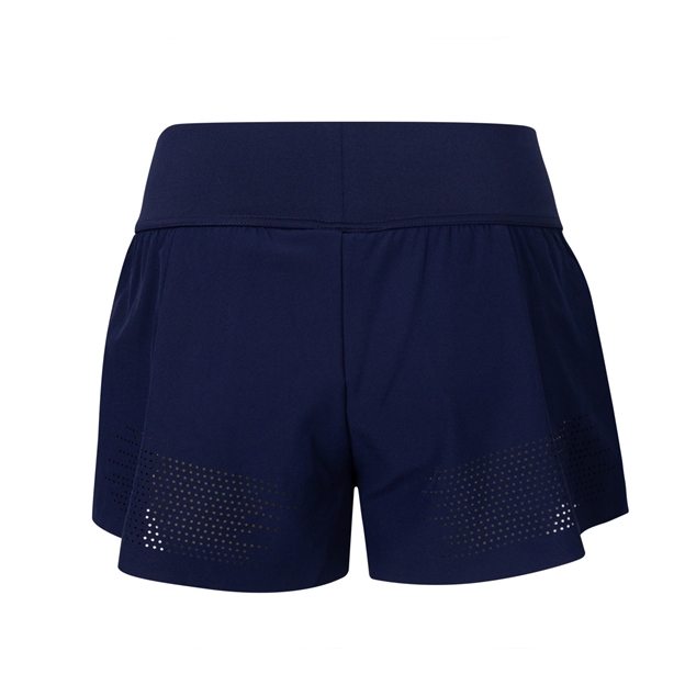 Scotland Womens Training Shorts 26/27 Navy and Sand - Back View