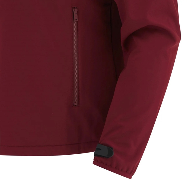 Wales Mens Softshell Jacket 25/26 Dark Red - Pocket Detail