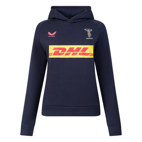 Harlequins Womens Off Pitch Hoodie 26/27 Navy - Front View