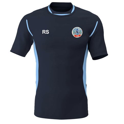Peebles ASC Pro Training T-Shirt Navy/Sky - Front