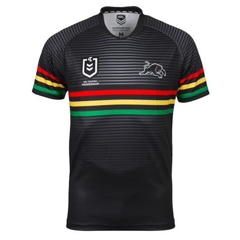 Penrith Panthers Kids Supporters Shirt 2026 Black - Front View