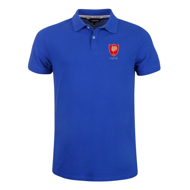 France Mens 1906 Origins Polo Shirt Royal Blue - Front