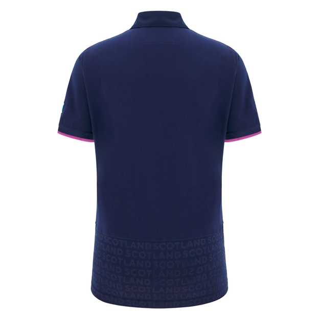 Scotland Womens Home Cotton Rugby Shirt 25/26 Short Sleeve Navy - Back