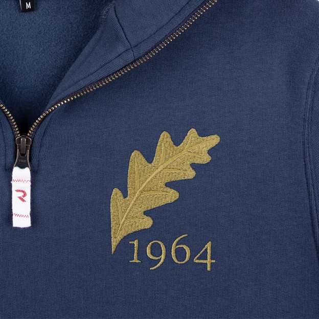 Romania 1964 Quarter Zip Sweatshirt - Petrol Blue