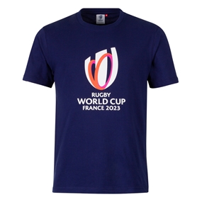 Mens Rugby World Cup 2023 Logo T-Shirt Navy - Front View