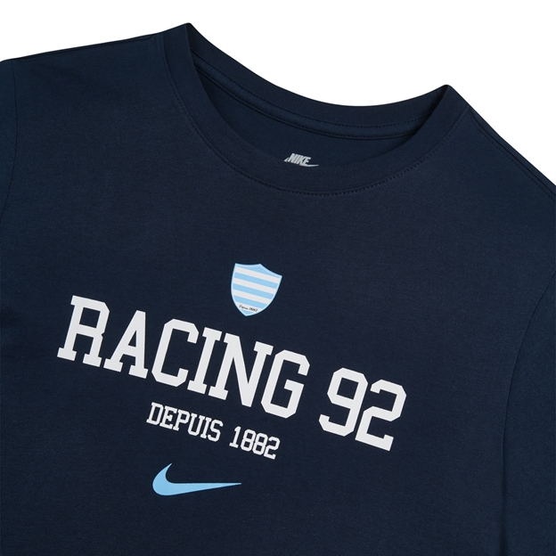 Racing 92 Adults Graphic T-Shirt 26/27 Obsidian - Graphic Close-up