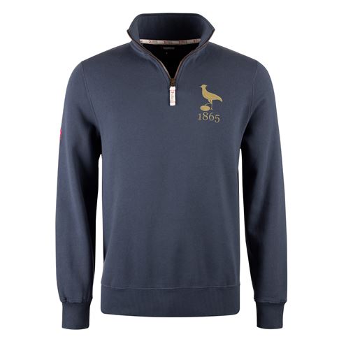 R1823 Uruguay 1865 Quarter Zip Top – Petrol Blue