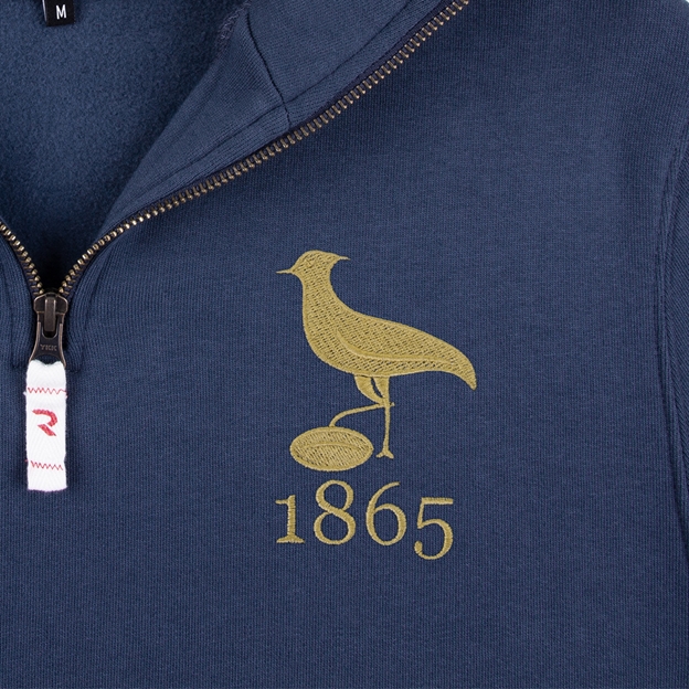 Uruguay 1865 Quarter Zip Sweatshirt - Petrol Blue