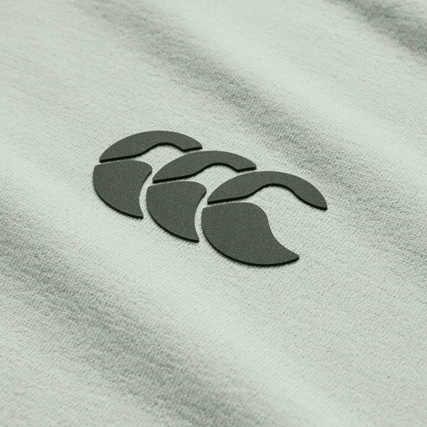 Canterbury Mens Everest Dart Technical T-Shirt Sea foam Green - CCC Logo Close-up