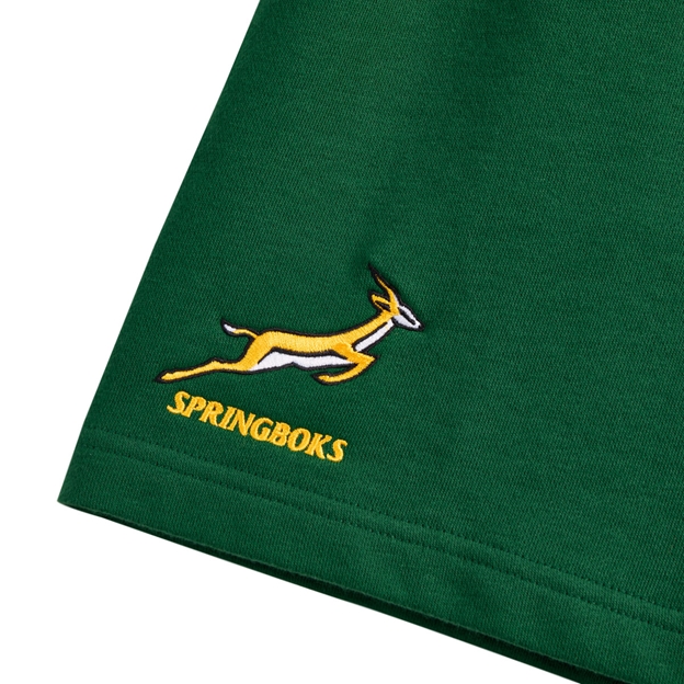 South Africa Springboks Mens Shorts 26/27 Gorge Green - Logo Close-up