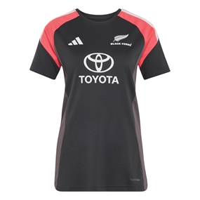 Black Ferns Womens Performance T-Shirt 26/27 Carbon - Front View