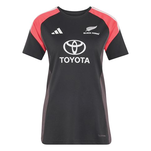 Black Ferns Womens Performance T-Shirt 26/27 Carbon - Front View