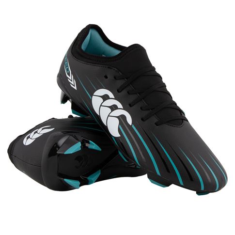 Canterbury Adults Speed Falcon 2.0 Team Firm Ground Rugby Boots Jet Black - Front View