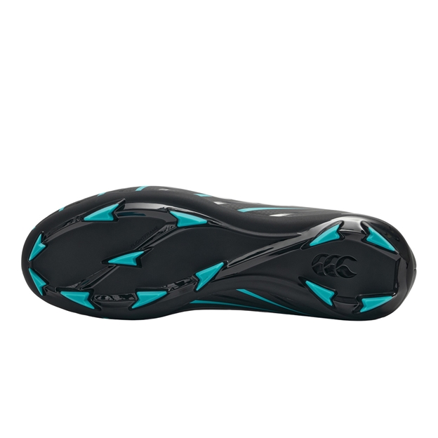 Canterbury Adults Speed Falcon 2.0 Team Firm Ground Rugby Boots Jet Black - Soleplate View